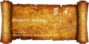 Bogert Anina névjegykártya